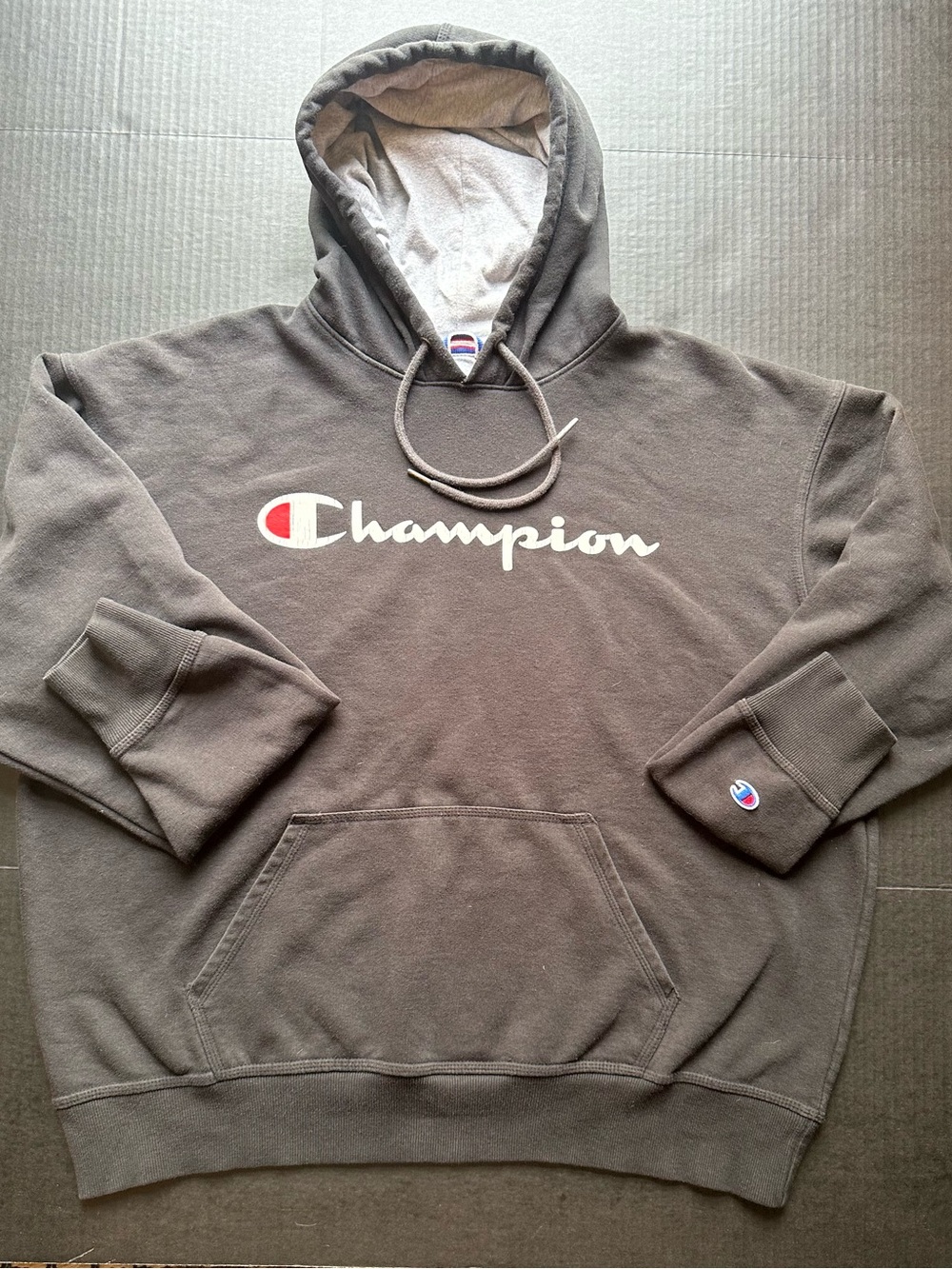 Champion Men's Hooded Sweatshirt in Olive Black XL
